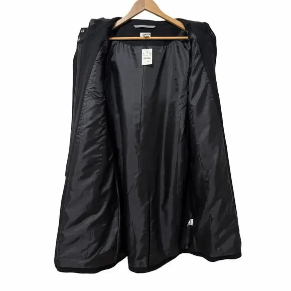 J Crew‎ Womens Toggle Wool Blend Long Coat Size 14 Black Heavyweight Winter Coat - Picture 10 of 14